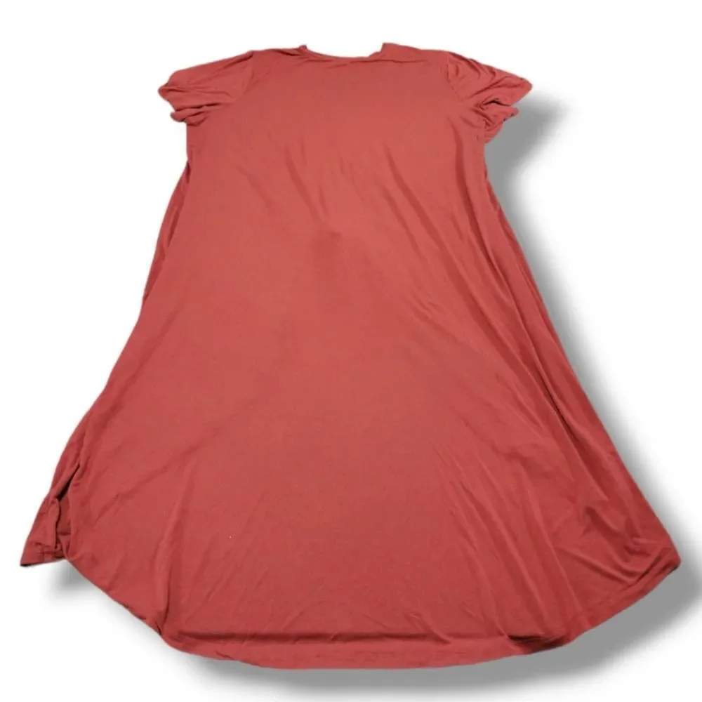 Roaman's Top Size 3X 30 /32 Plus Size T-Shirt High Low T-Shirt Knotted Waist Top - Picture 3 of 6